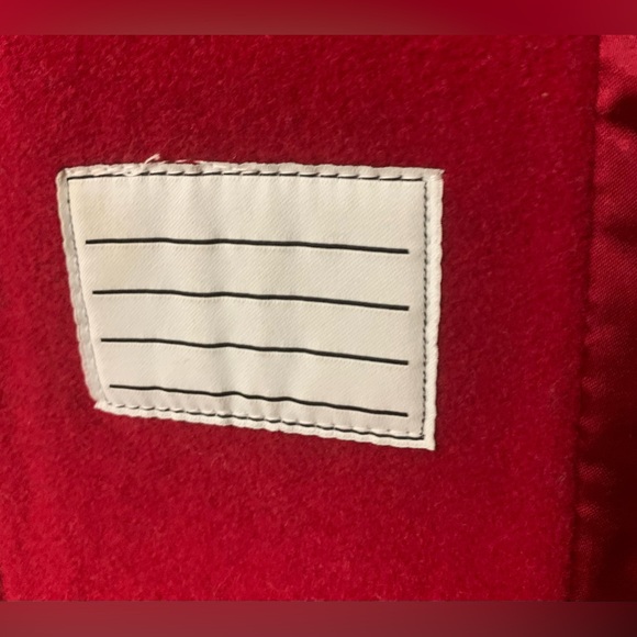 Rothschild Girls Red Wool Trench Coat Jacket Size 16 - GORGEOUS - Picture 6 of 12